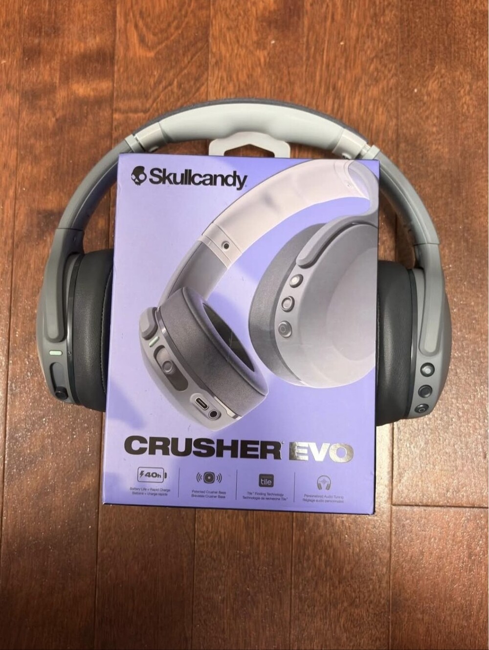 Skullcandy Crusher Evo Wireless Headphones — Gray and Black